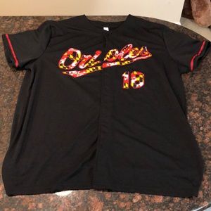 orioles button down shirt